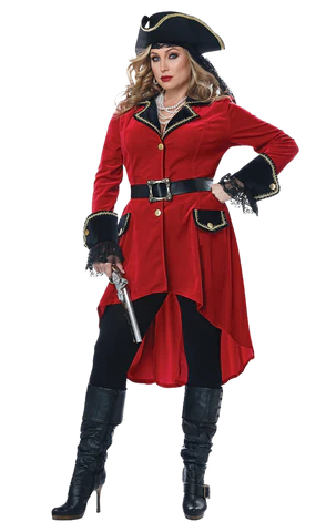 Womens Captain Hook Plus Size Costume